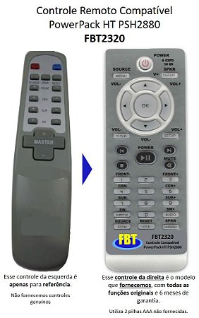 Controle Compatível Com HOME POWERPACK PSH-2850 E PSH-2880 FBT2320