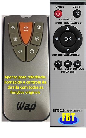 Controle Compatível Com SYNERGY WAP FBT3026