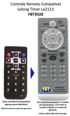 Controle Remoto Compatível P/ Lelong Ay/JH021 FBT3028