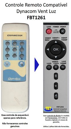 Controle Compatível P/ DYNACOM FBT1261