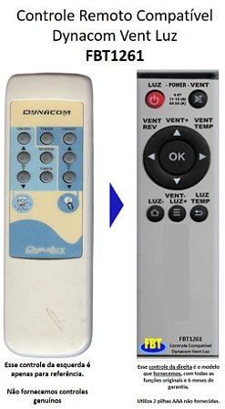 Controle Compatível P/ DYNACOM FBT1261