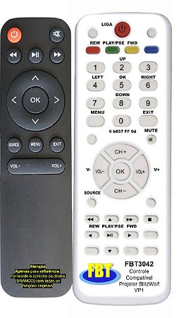 Controle Remoto Compatível Projetor BlitzWolf VP1 FBT3042