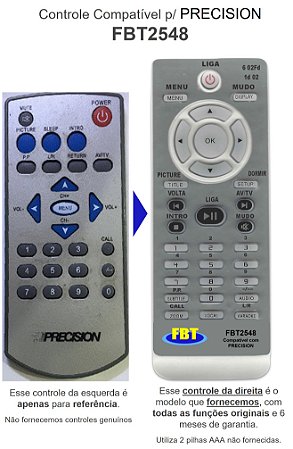 Controle Compatível P/ PRECISION FBT2548
