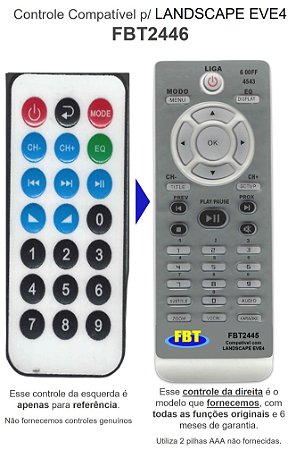 Controle Compatível P/ LANDSCAPE EVE4 FBT2446