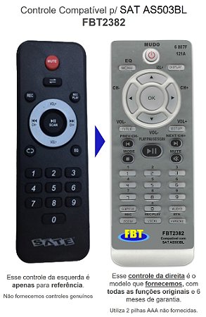 Controle Compatível P/ SAT AS503BL FBT2382