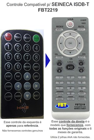 Controle Compatível P/ SEINECA ISDB-T FBT2219