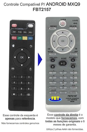 Controle Compatível P/ ANDROID MXQ9 FBT2157