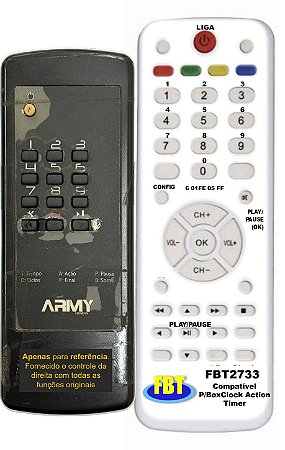 Controle Remoto Compatível Army BoxClock Action Timer FBT2733