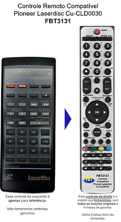 Controle Remoto Compatível Pioneer LaserDisc CU-CLD0030 FBT3131