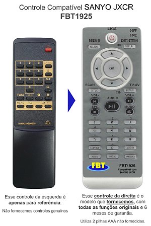 Controle Compatível Sanyo JXCR FBT1925