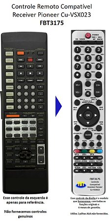 Controle Remoto Compatível Pioneer Receiver Cu-VSX023 FBT3175