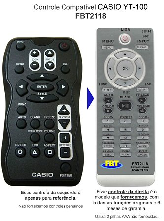 Controle Compatível Casio YT-100 FBT2118