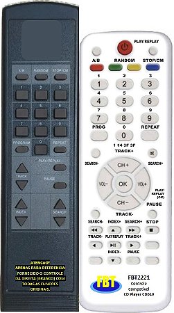 Controle Compatível Philips CD610 FBT2221