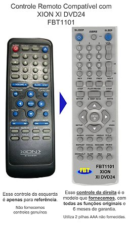 Controle Remoto Compatível com XION XI DVD24 FBT1101