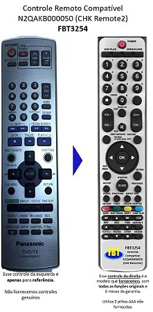 Controle Remoto Compatível N2QAKB000050 (CHK Remote2) FBT3254