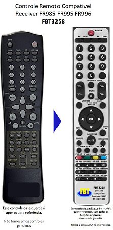 Controle Remoto Compatível Receiver Philips FR985 FR995 FR996 FBT3258