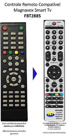 Controle Remoto Compatível Magnavox Smart Tv FBT2885