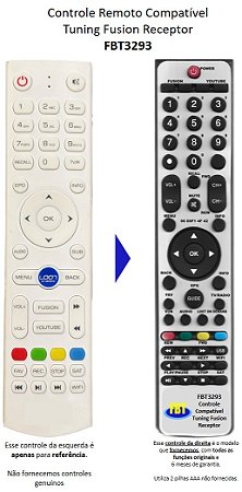 Controle Remoto Compatível Tuning Fusion Receptor FBT3293