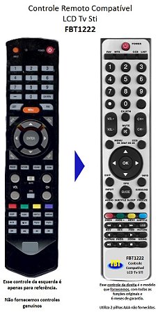 Controle Remoto Compatível Toshiba FBT1222