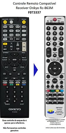 Controle Remoto Compatível Receiver Onkyo Rc-863M FBT3337