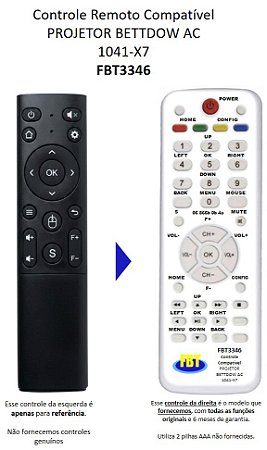 Controle Remoto Compatível Projetor Bettdow Ac1041-X7 FBT3346