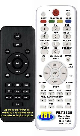 Controle Remoto Compatível P/FRAHM SLIM 1000 2000 2500 FBT3368
