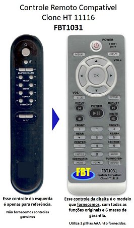 Controle Remoto Compatível Com HOME CLONE FBT1031