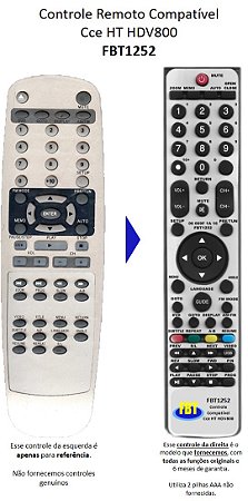 Controle Remoto Compatível - DVD CCE HDV 800 / DVD3300B