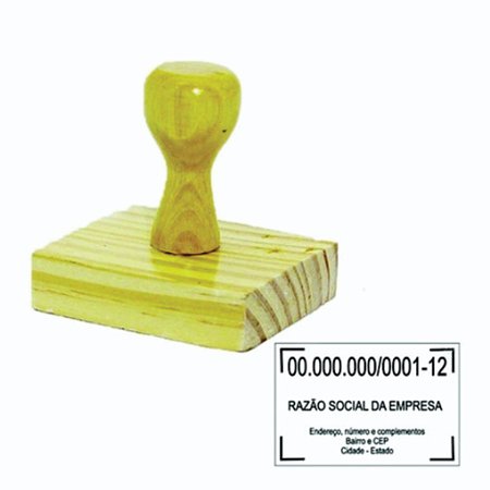 CARIMBO CNPJ - 40X60 MM - PERSONALIZADO
