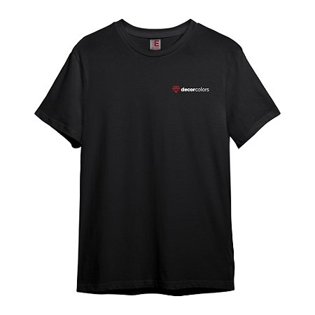 Camiseta Preta, 100% Algodão, Fio 30.1 Penteado | Decor Colors