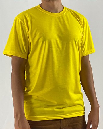 Camiseta Amarelo Canário, 100% Poliéster