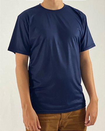 Camiseta Azul Marinho, 100% Poliéster