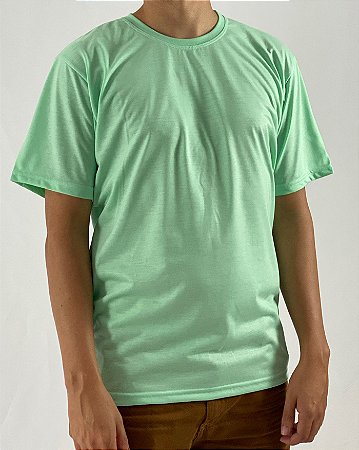 Camiseta Verde Água, 100% Poliéster