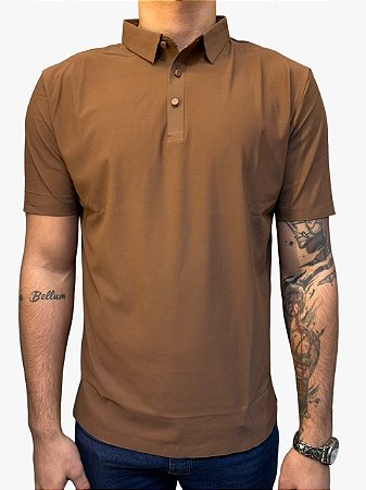 Camiseta Polo Tech Marrom