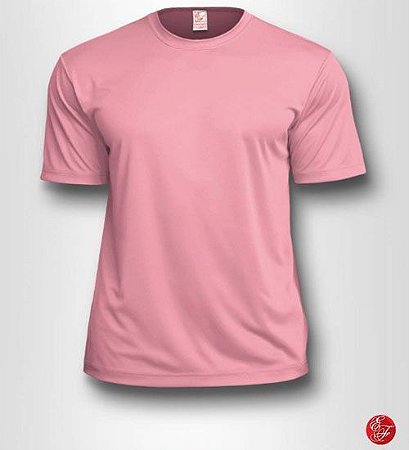 Camiseta Infantil Rosa Claro - 100% Poliéster