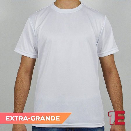 Camiseta Branca, Extra Grande, Dry Fit Colmeia