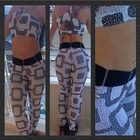 calça calsada preto e branco