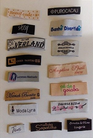 ETIQUETAS BORDADAS PERSONALIZADAS MODELO PALITO.