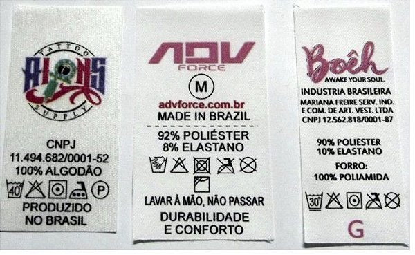 Etiqueta de Nylon Resinado Composição