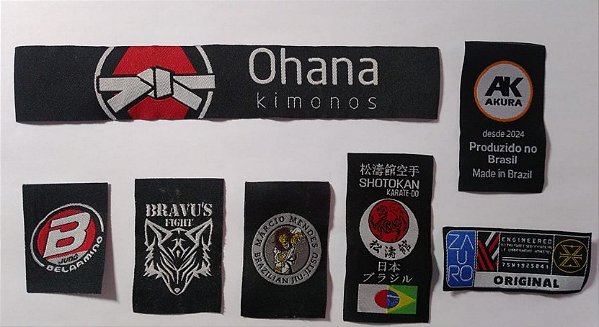 ETIQUETAS PARA KIMONOS E ARTES MARCIAIS