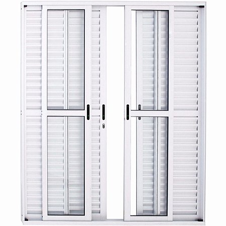 Porta Balcão Veneziana 06 Folhas Branco Maxx - 210x160