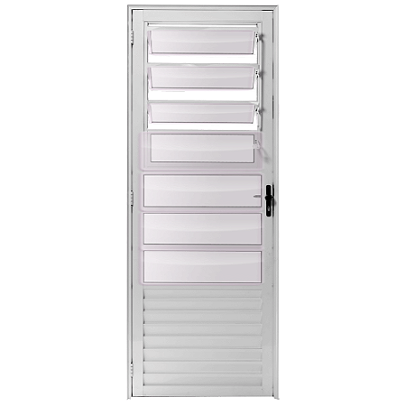 Porta de alumínio Basculante branca maxx direita - 210x90