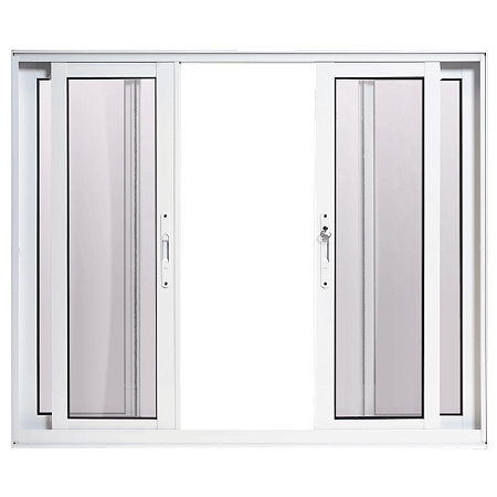 Janela de alumínio Linha Maxx 04 folhas Branca - 120x150