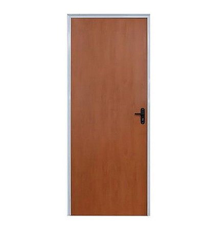 Kit Porta de madeira Interna mogno POP esquerda - 210x80
