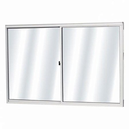 Janela de Correr 2 Folhas Móveis MGM Branco - 100x120