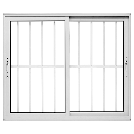 Janela de Alumínio Linha Maxx 2 Folhas Moveis Grade - 120x120