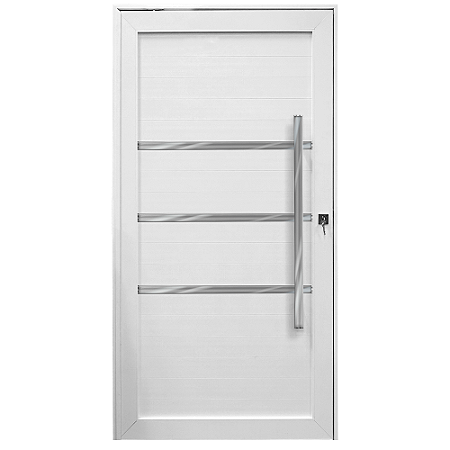 Porta pivotante com friso lambril maxx branco Esquerda - 230x110