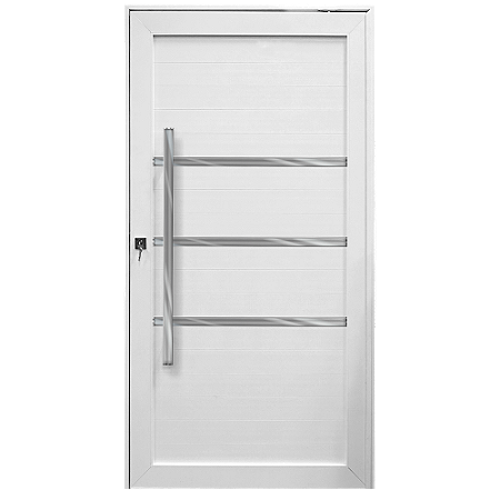 Porta pivotante com friso lambril maxx branco Direita - 230x120