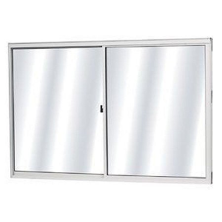 Janela de Correr 2 Folhas Móveis MGM Branco - 100x100