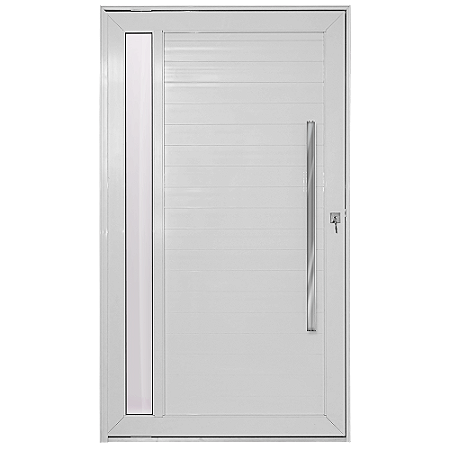 Porta pivotante maxx com visor lambril branco Esquerda - 230x100